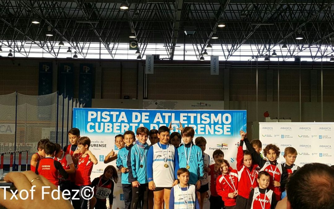 El equipo Sub 12 masculino   de la Sociedad Gimnástica vencedor  en la Liga ABANCA