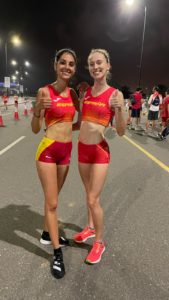 Lidia Sánchez-Puebla y Antía Chamosa, integrantes de la selección española de 20km en el Campeonato del Mundo de Marcha por Equipos