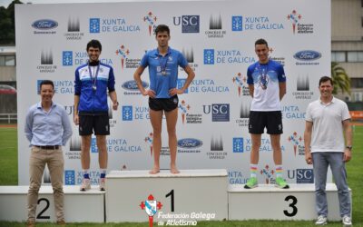 22 medallas para los atletas de la Sociedad Gimnástica de Pontevedra en el Campeonato Gallego Absoluto